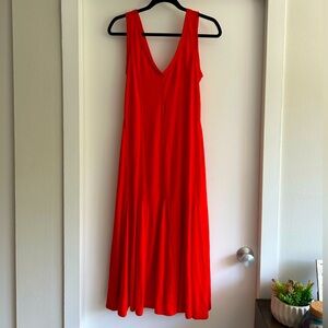 Maeve red tank flowwy dress